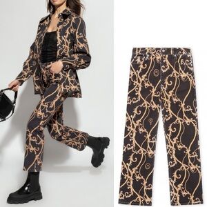 GANNI Betzy Cropped Jeans Cutye Ornate Print